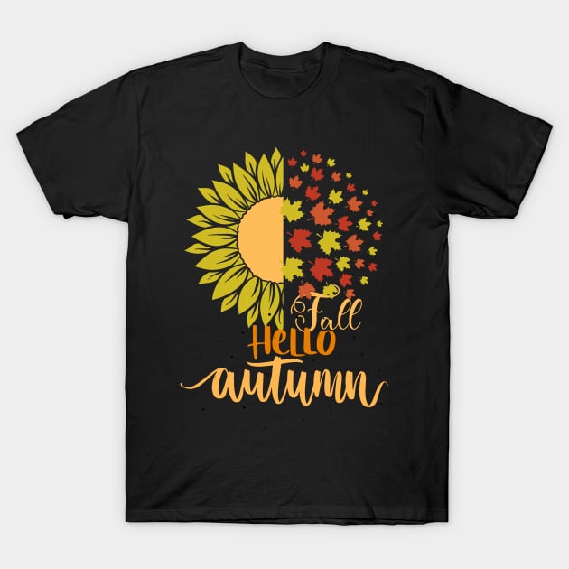 Hello autumn fall colors T-Shirt by Beyond TShirt